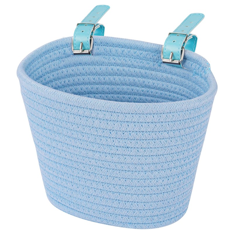 Adiwo Cotton Rope Woven Cycle Basket, Bicycle Basket, Bike Basket