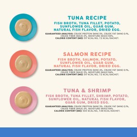 Applaws Natural Cat Treats, Grain-Free, High-Protein Lickable Squeeze-Up Fish Purée Treats, Limited-Ingredient, Healthy & Nutritious Snacks (24 x 0.25oz Sachets)