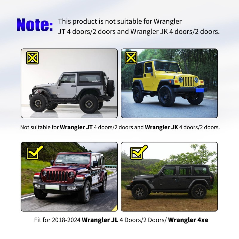 AQBB Rear Window Grip Handle Compatible with Jeep Wrangler JL
