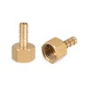 sourcing map Brass Hose Barb Fitting Connector, 6mm Barb G1/4