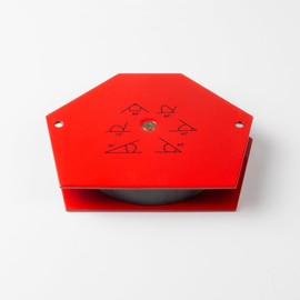 Magna-C® Multi Welding Angle Red 105 mm Side Length Magnetic Welding Angle Welding Magnet with Many Angles