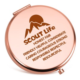 Inspirational Troop Leader Gifts Compact Mirror Girl Scout Leader Gift Thank You Gifts for Scout Troop Leader Girl Power Gift Folding Makeup Mirror for Women Friend Teacher Birthday Graduation
