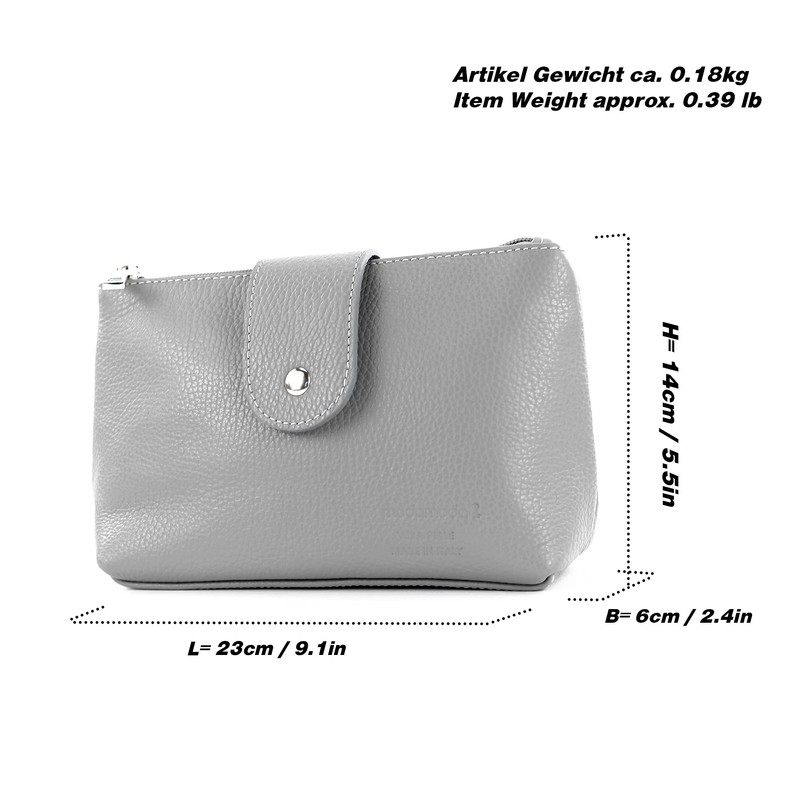 modamoda de - T213 - Italian Leather Cosmetic Bag Mask