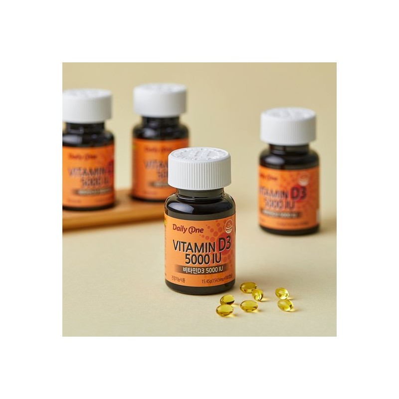 Daily One Vitamin D3 5000IU High Dose 154.5mg x 100