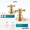 gotonovo 3 Hole Widespread Bathroom Sink Faucet Double Cross Handle