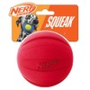 Nerf Dog Rubber Ball Dog Toy with Interactive Squeaker, Lightweight,