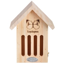 Silhouette Slotted Wooden Wood Butterfly House - 100% FSC