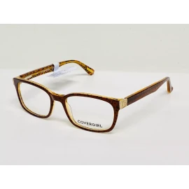 COVERGIRL CG0529 ARIEL EYEGLASS FRAMES WOMEN 52-17-140 DARK BROWN / ANIMAL PRINT
