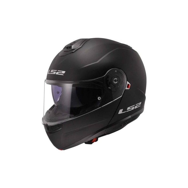 LS2 Helmets Strobe II Modular Motorcycle Helmet W/SunShield (Matte Black