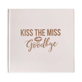 Kiss The Miss Goodbye Guestbook, Rose Gold for Hen Party - Great Keepsake Gift For The Bride To Be