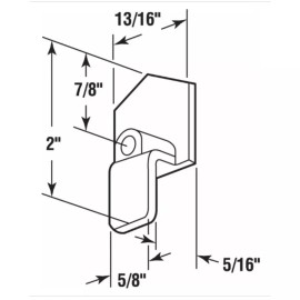 Unbranded Closet Door Guide for Bifold Door WEM-611 - Side Mount - Aligns Door (Pack of 2)