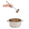 HIC Kitchen Oval Straining Ladle with Spout, 18/8 Stainless Steel,