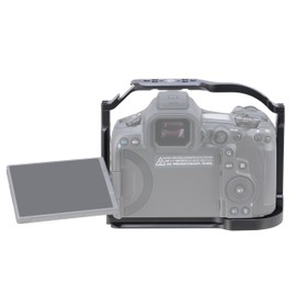 Foto4easy Aluminum Alloy Cage for Canon EOS R5 Mark II,Arca Type QR Base for Arca-Swiss Clamp,1/4" & 3/8" Thread Holes and Cold Shoe Mount for Accessories