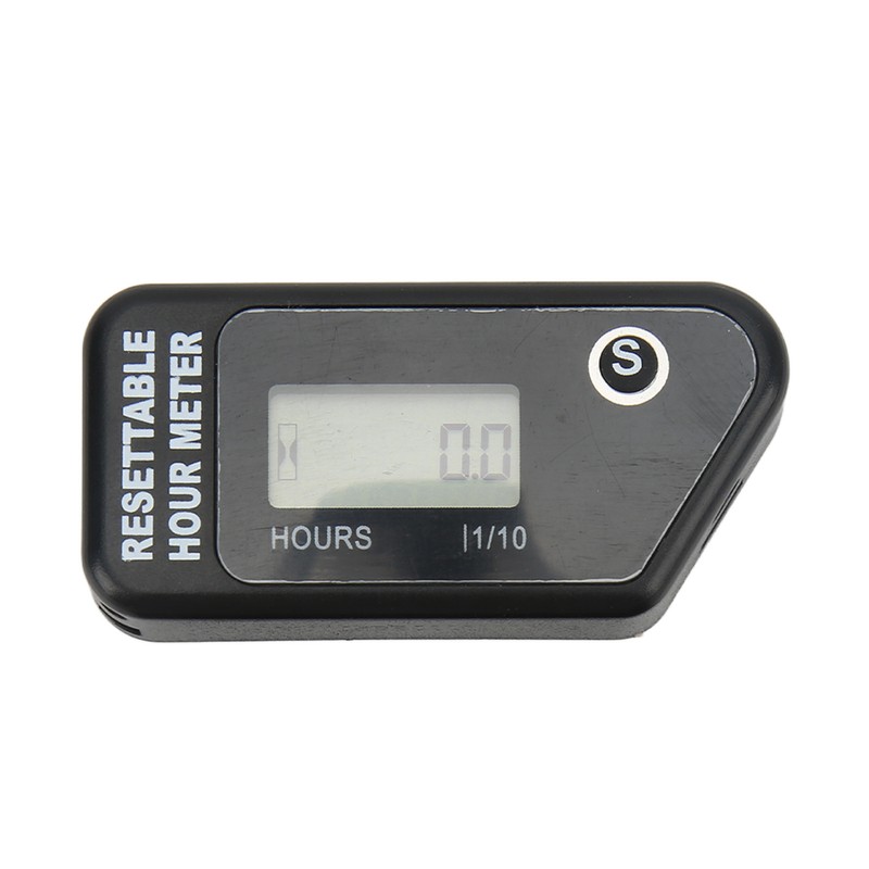 Motorcycle Digital Tach Hour Meter LCD Display Timer IP68 Waterproof