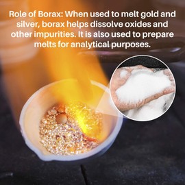MAQIHAN Borax 7.4 oz Borax Flux for Melting Gold Silver Bulk for Jewelry Casting Kit Hand Casting Jewelry Making Supplies Metal Melting Kit