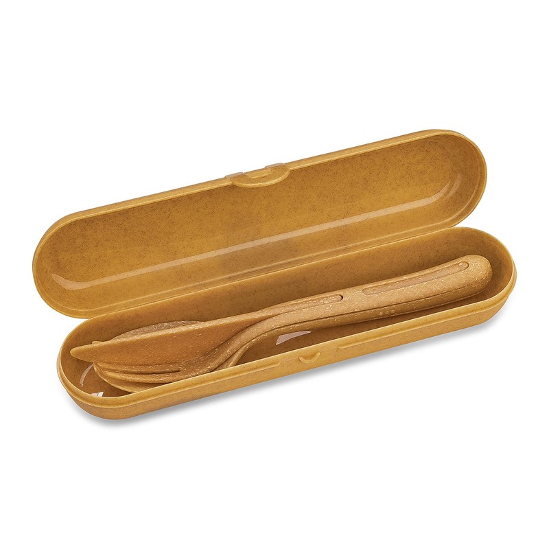 koziol Cutlery 3-Piece Klikk Natural Wood