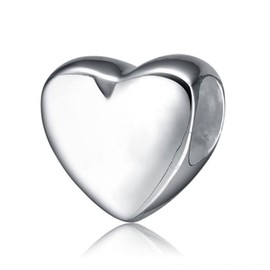 Women Deserved Gifts Heart Charm 925 Sterling Silver European Beads Glossy Shiny Hold Me Firmly Charm Steadfast Love Charms