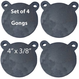 Tactical Scorpion Gear TSG-GG44 AR500 Set of Four 4" x 3/8" Steel Shooting Target Gong Laser Cut
