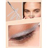 Gel Eyeliner Waterproof, Cream Shimmering Matte Colourful Eyeliner Pen Silver,