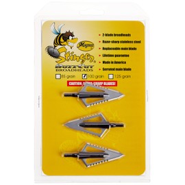 Magnus Stinger Buzzcut 2 Blade Arrow Broadhead (Pack of 3), 100-Grain