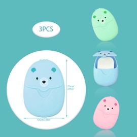 Bojueshaw Portable Mini Foam Paper Soap Sheet,3 Box Disposable Paper Soap,Travel Soap Sheets for Home Travel Camping and Outdoor Activities