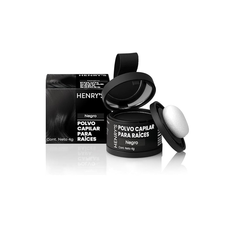 Henrys Polvo para Retocar Raíces Negro 4g, Define Línea del