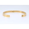 Luxury Gold -Plated Stainless Steel with CZ Stone Simple Style
