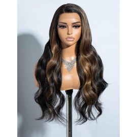 Joedir 13×4 Synthetic Lace Front Wig Free Parting Lace Frontal Wigs With Baby Hair Pre Plucked Synthetic Body Wave wig Glueless Lace Front Wigs for Women