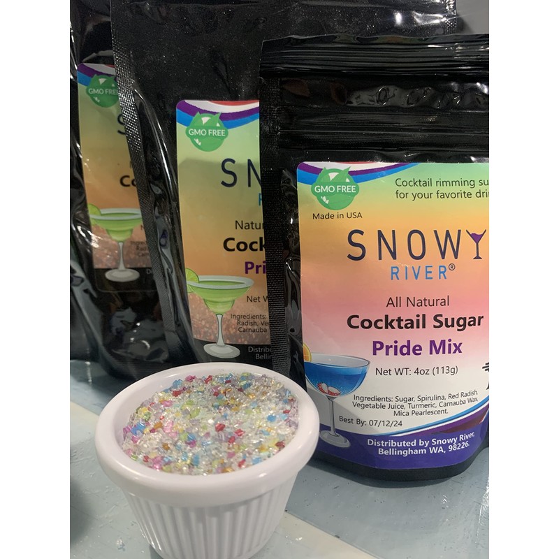 Snowy River Pride Mix Cocktail Sugar - Vibrant Naturally Colored