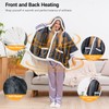 Wearable Heated Throw Blanket Cordless for Women Heated Poncho blankets