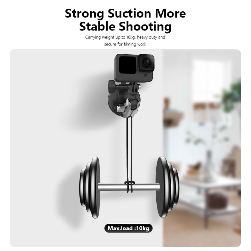 Suction Mount for GoPro, Car Mount Suction Cup Outside Window