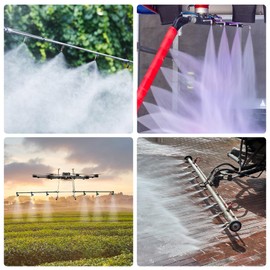 M METERXITY 4 Pack Flat Fan Spray Tip - 95 Degree 1/8BSPT Male Pressure Washer Nozzles Cleaner Nozzle Replacement, Stainless Steel with Sealing Tape, Apply to Water Guns (3.6mm Orifice)