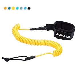 AQUARM SUP Leash 11 Foot Coiled Stand Up Paddle Board Leash Stay on Board Ankle Strap