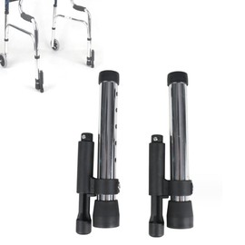 Rear Glide Walker Brakes Fit 1” Folding Walker Tube Replacement - Back Safety Wheel Stability Mobility Aid for Elderly Disabled, 1 Pair