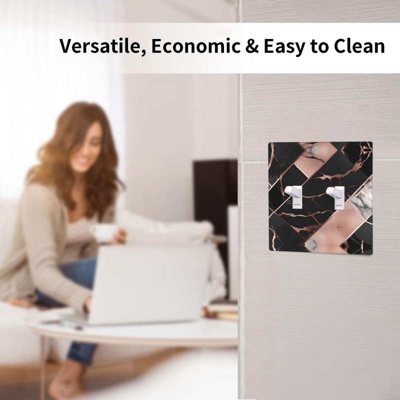 HYTTER Double Switch Wall Plate - PC Material, Durable, Heat