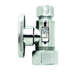 Plumb Pak PP20063LF 1/4 Turn Straight Shut-Off Valve, 5/8 X 3/8 in, Nominal Cpvc X Od, Body, Chrome Plated, 1/2" x 3/8"