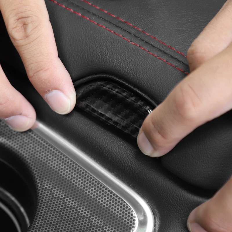 Voodonala for Challenger Center Console Armrest Open Button Trim Accessories