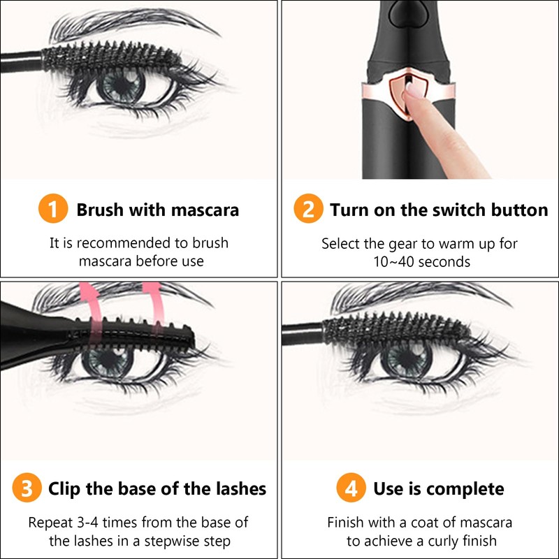 Heated Eyelash Curler, Electric Eyelash Curler, Heated Eyelash Curler, USB