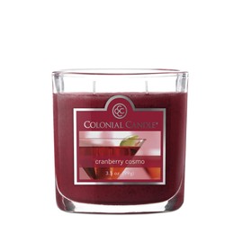 Colonial Candle Cranberry Cosmo Scented Jar Candle, 2 Wick, 3.5 oz, Mottled Wax Candle
