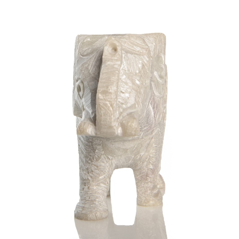 WC Handmade Elephant 2Inch Tall Mother with Baby Elephant Figurine