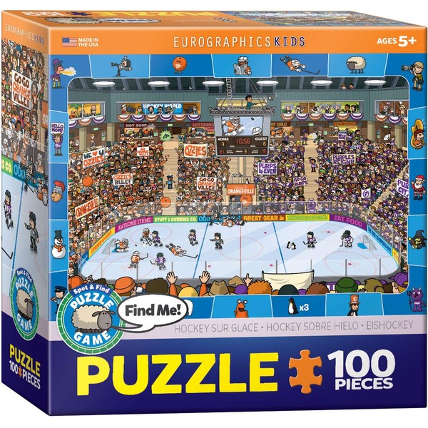EuroGraphics Hockey Spot & Find 100 Piece Puzzle