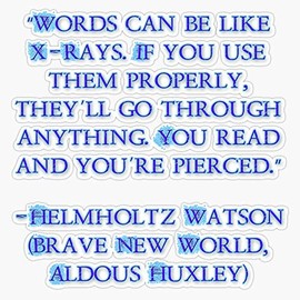 Brave New World Bumper Sticker Vinyl Decal 5"