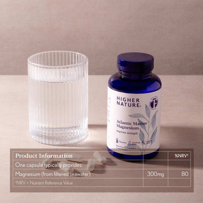 Higher Nature Atlantic Marine Magnesium Supplement 300mg - Natural Source