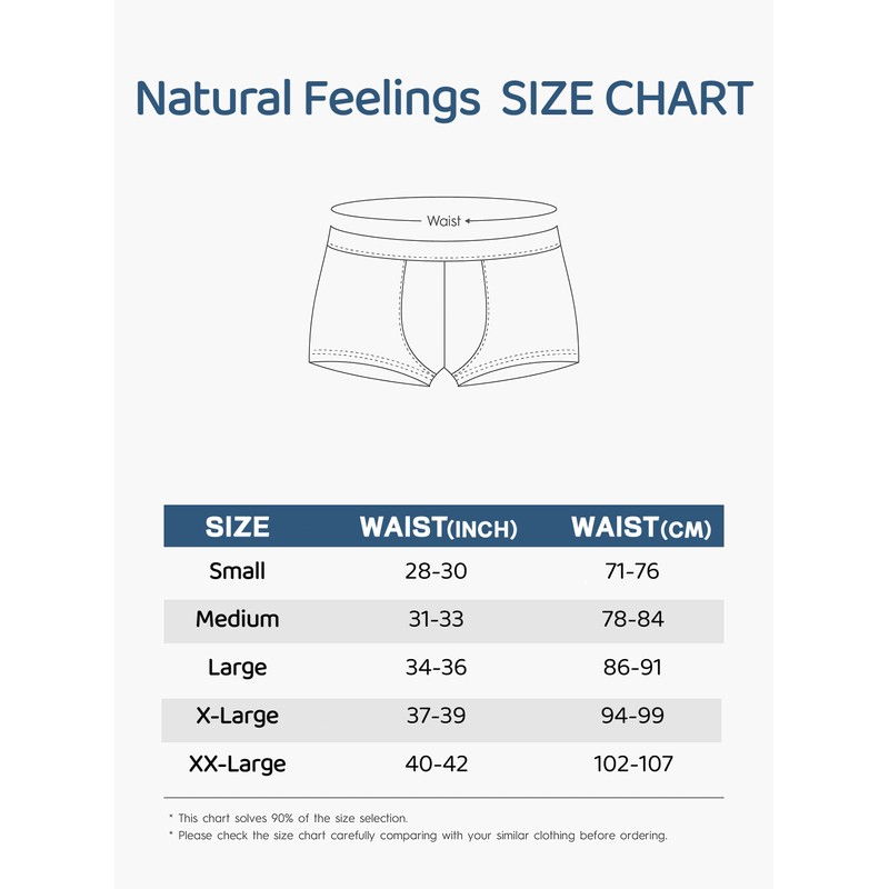 Natural Feelings Men's Underwear Soft Stretch Modal Trunks for Men