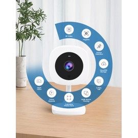 Viigytek® 2K QHD WiFi AI Home Security Camera – Indoor Pet/Baby Monitor with Night Vision, 2-Way Audio, Wired, Motion Detection, Remote Viewing – Smart Surveillance, White (2Pack)