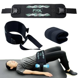 FYGL Hip-Thrust-Belt, Foldable Design, Slip-Resistant Padding, Supports 300 lbs, Ideal for Glutes Training with Dumbbells, Kettlebells & Plates, Great for Gym & Home Hip Thrust Workouts, Green & White