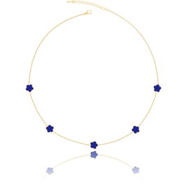 Qinpan 14K Gold Pendant Four Leaf Clover Necklace for Women Lucky Flower Jewelry, 10*10mm, Gold Plated, No Gemstone