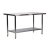 Kitchen Work Catering Table, 24" X 60" Commercial Food Prep