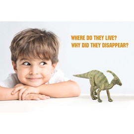 Gemini & Genius Jurassic Dinosaur Toys Parasaurolophus Action Figure- 7.5 Inches Length Dino Toys and Gift for 3-12 Years Old Kids(Green)