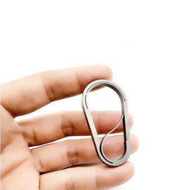 3Pcs Titanium Alloy Carabiner Keychain, Buckle Climbing Quick Hanging Safety Snap Link Hook for Outdoor Camping Hiking Water Bottle (3 Color)